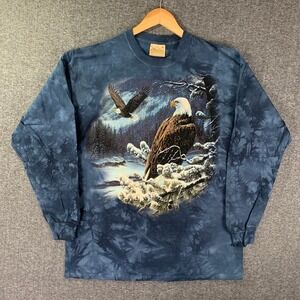 Vintage The Mountain Shirt Men Extra Large Eagle Bird Wilderness Snow 1999 Y2K